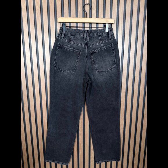 Good American Jeans 2 / 26 Womens Gray Charcoal Wash Wide Leg Denim High Rise - Picture 2 of 8